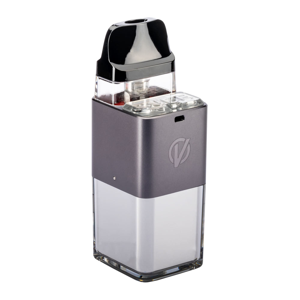 Grey Vaporesso Xros Cube Back Angled Image.