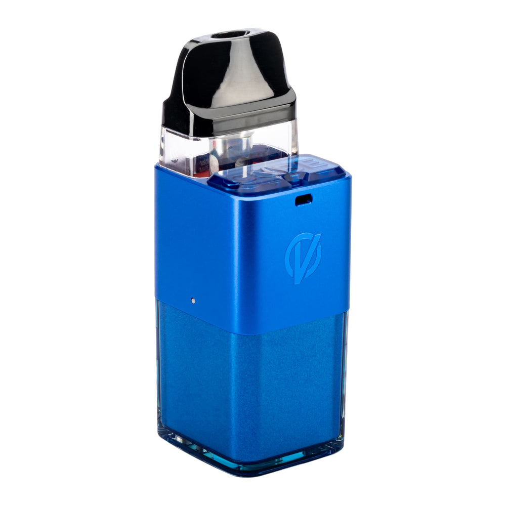 Ocean Blue Vaporesso Xros Cube Back Angled Image.