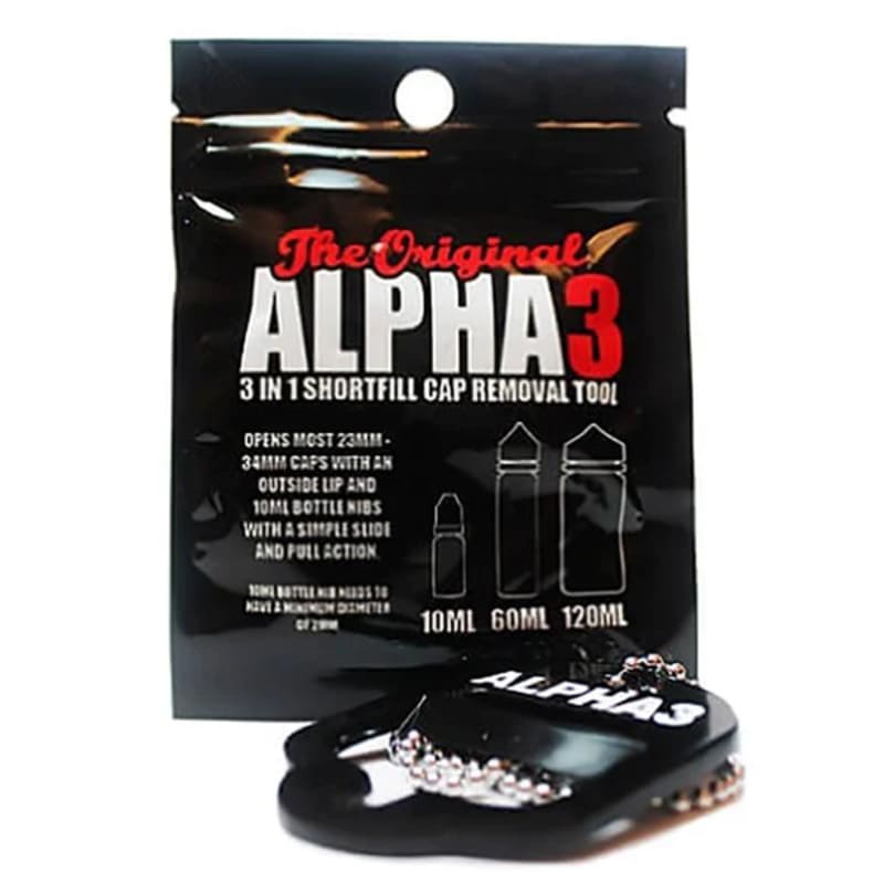 Alpha 3 in 1 Shortfill Cap Removal Tool