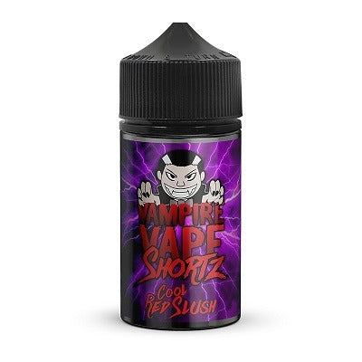 Raspberry Strawberry Eliquid, Cool Red Slush by Vampire Vape Shortz.