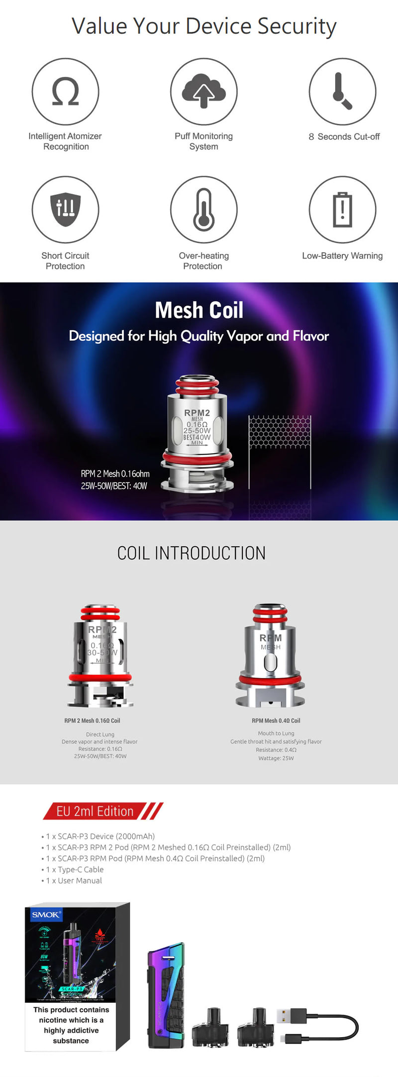 Scar P3 80W Pod Kit by Smok