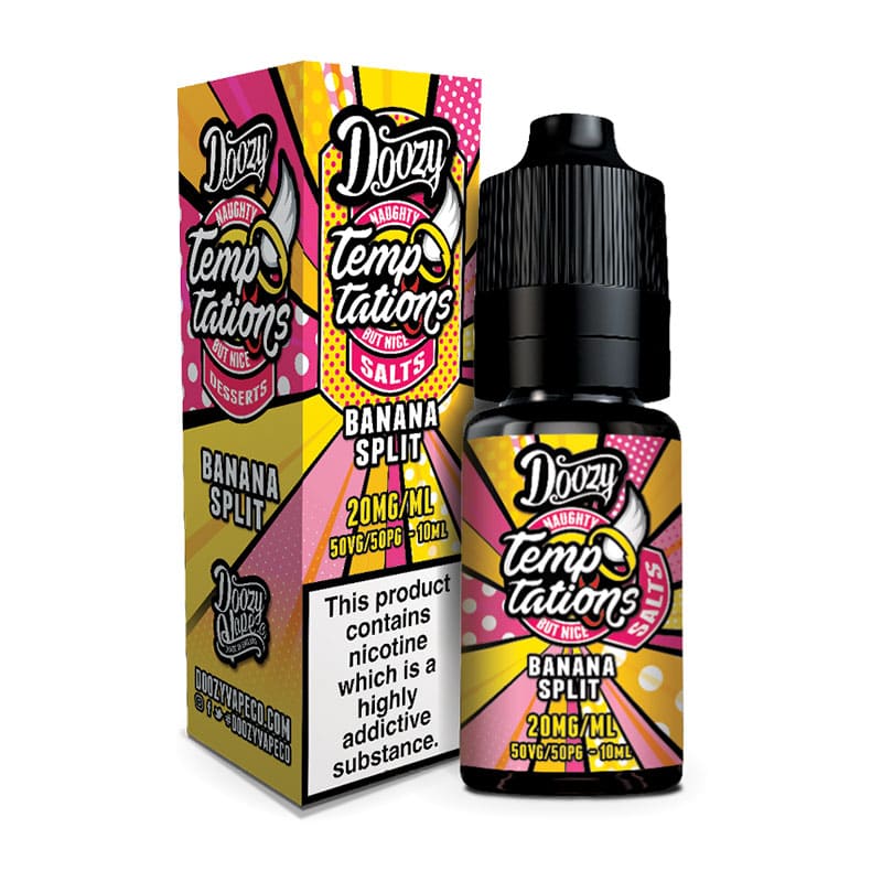 Banana Split Nic Salt E Liquid Temptations
