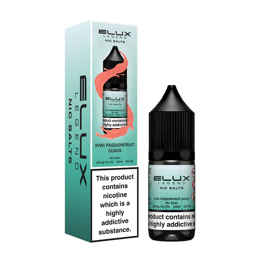 Kiwi Passionfruit Guava Elux Legend Nic Salts by Eluxtech