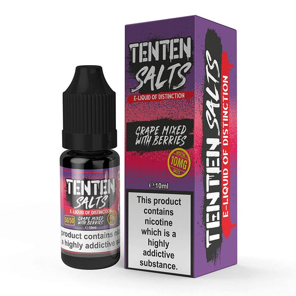 Grape mixed with Berries Salts by TENTEN | 3 for £9.99 | Royal Flush Vape